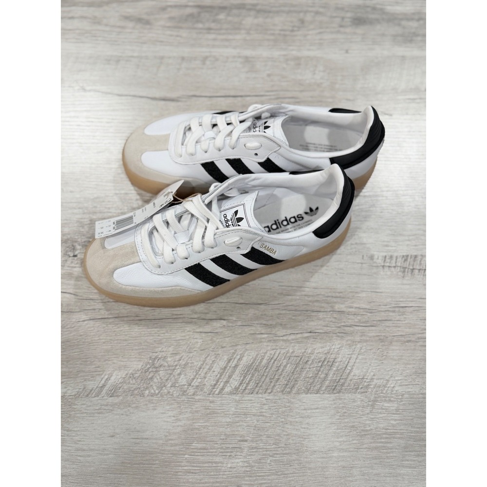 adidas Samba Women's Sneakers White Black Gum Sole - Picture 2 of 12